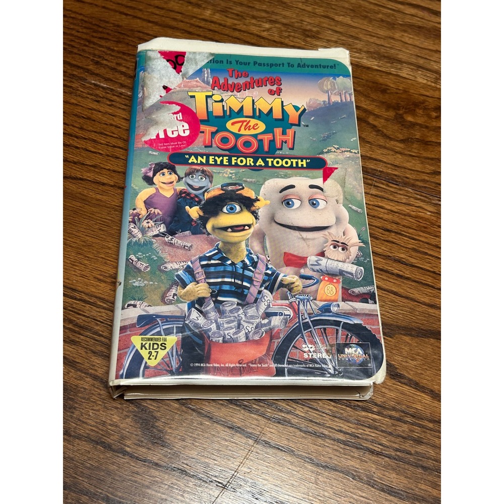 The Adventures of Timmy the Tooth An Eye for a Tooth VHS 1994 MCA Universal Kids